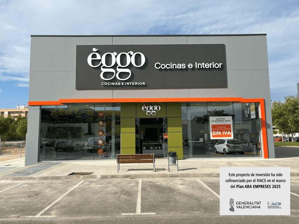 Fachada de la tienda Èggo Cocinas e Interior de Alfafar
