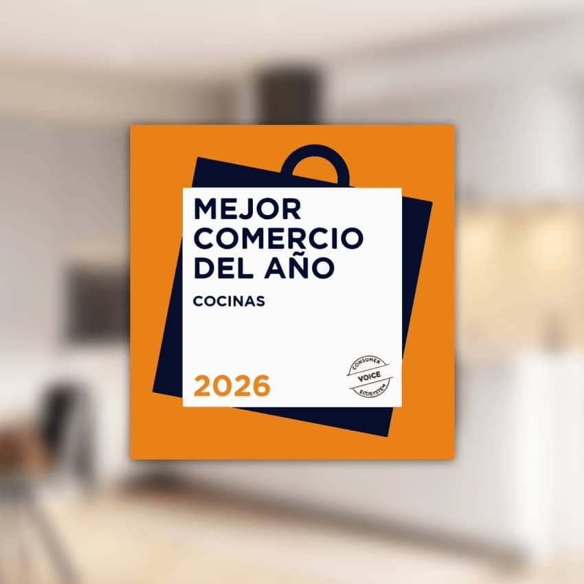 Distintivo Mejor Comercio del Año 2026 en la categoría Cocinas