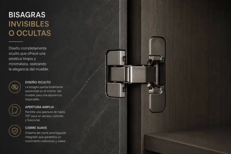 Bisagra invisible para diseño elegante