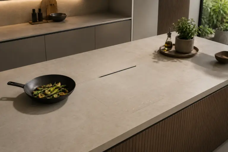 cocina con induccion invisible