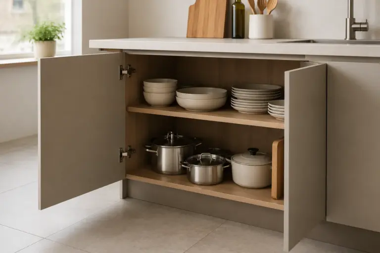 armario bajo de cocina con puertas